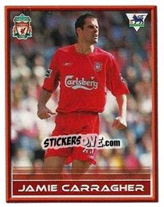 Sticker Jamie Carragher - FA Premier League 2005-2006. Sticker Quiz Collection n. 101 - Merlin