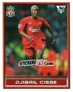 Sticker Djibril Cisse - FA Premier League 2005-2006. Sticker Quiz Collection - Merlin