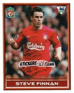 Sticker Steve Finnan - FA Premier League 2005-2006. Sticker Quiz Collection n. 107 - Merlin