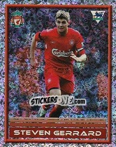 Sticker Steven Gerrard - FA Premier League 2005-2006. Sticker Quiz Collection n. 108 - Merlin