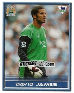 Sticker David James - FA Premier League 2005-2006. Sticker Quiz Collection n. 121 - Merlin