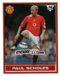 Sticker Paul Scholes - FA Premier League 2005-2006. Sticker Quiz Collection n. 140 - Merlin