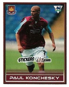 Sticker Paul Konchesky - FA Premier League 2005-2006. Sticker Quiz Collection - Merlin
