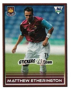 Sticker Matthew Etherington - FA Premier League 2005-2006. Sticker Quiz Collection n. 218 - Merlin