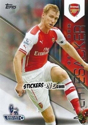 Sticker Per Mertesacker - Premier Gold 2014-2015 n. 2 - Topps