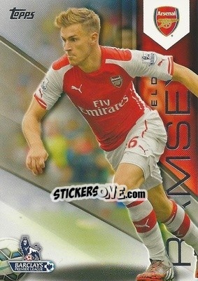 Sticker Aaron Ramsey - Premier Gold 2014-2015 n. 6 - Topps