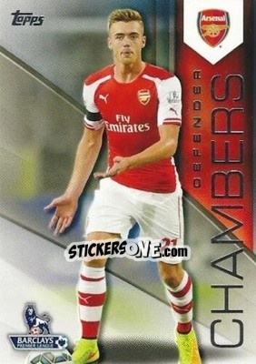 Sticker Calum Chambers - Premier Gold 2014-2015 n. 8 - Topps