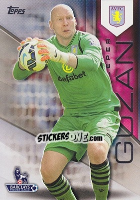 Sticker Bradley Guzan - Premier Gold 2014-2015 n. 10 - Topps