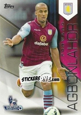 Sticker Gabriel Agbonlahor - Premier Gold 2014-2015 n. 15 - Topps