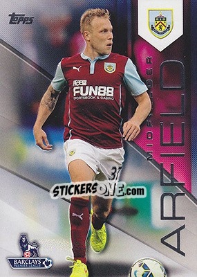 Sticker Scott Arfield - Premier Gold 2014-2015 n. 20 - Topps