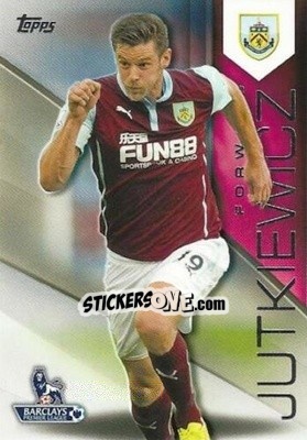 Sticker Lukas Jutkiewicz - Premier Gold 2014-2015 n. 23 - Topps