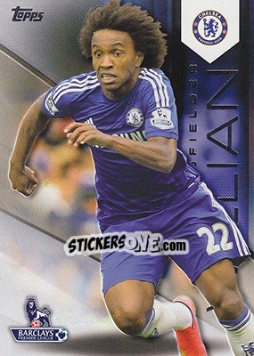 Sticker Willian - Premier Gold 2014-2015 n. 31 - Topps