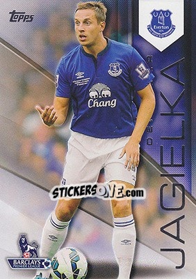 Sticker Phil Jagielka - Premier Gold 2014-2015 n. 43 - Topps