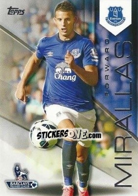 Sticker Kevin Mirallas - Premier Gold 2014-2015 n. 46 - Topps