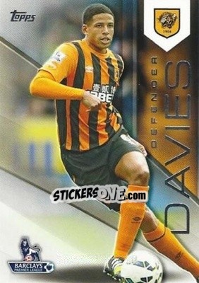 Sticker Curtis Davies - Premier Gold 2014-2015 n. 48 - Topps