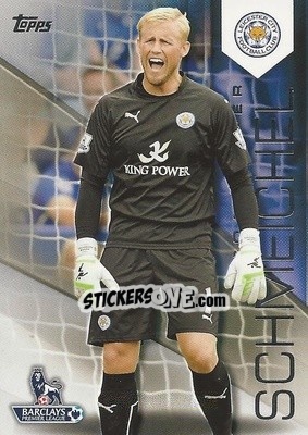 Sticker Kasper Schmeichel - Premier Gold 2014-2015 n. 54 - Topps