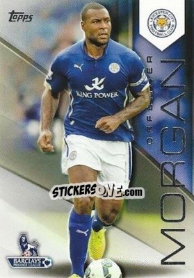Sticker Wes Morgan - Premier Gold 2014-2015 n. 55 - Topps