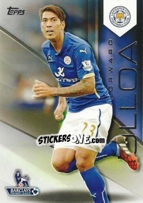 Sticker Leonardo Ulloa - Premier Gold 2014-2015 n. 60 - Topps