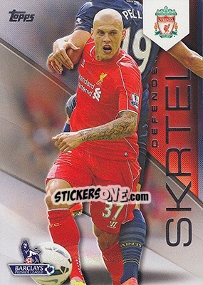 Sticker Martin Škrtel - Premier Gold 2014-2015 n. 62 - Topps