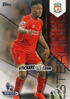 Sticker Raheem Sterling - Premier Gold 2014-2015 n. 64 - Topps