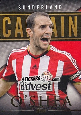 Sticker John O'Shea - Premier Gold 2014-2015 n. CS-JOS - Topps