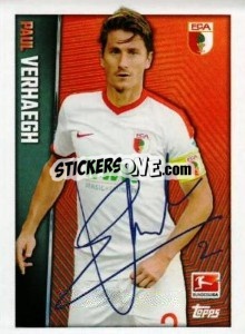 Figurina Paul Verhaegh - Signature - German Football Bundesliga 2016-2017 - Topps