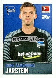 Cromo Rune Almenning Jarstein - German Football Bundesliga 2016-2017 - Topps