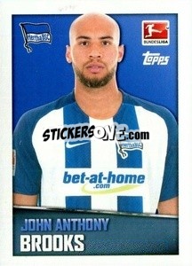 Sticker John Anthony Brooks - German Football Bundesliga 2016-2017 - Topps