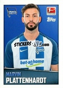Sticker Marvin Plattenhardt - German Football Bundesliga 2016-2017 - Topps