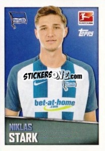 Sticker Niklas Stark - German Football Bundesliga 2016-2017 - Topps