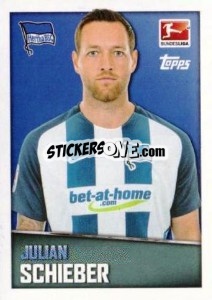 Figurina Julian Schieber - German Football Bundesliga 2016-2017 - Topps