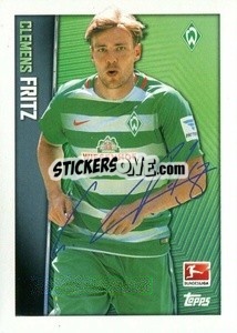 Sticker Clemens Fritz - Signature - German Football Bundesliga 2016-2017 - Topps
