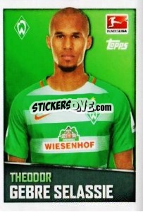 Sticker Theodor Gebre Selassie - German Football Bundesliga 2016-2017 - Topps