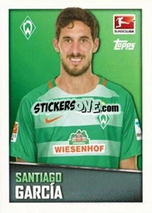 Sticker Santiago García - German Football Bundesliga 2016-2017 - Topps