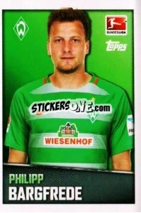 Sticker Philipp Bargfrede - German Football Bundesliga 2016-2017 - Topps