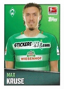 Figurina Max Kruse - German Football Bundesliga 2016-2017 - Topps