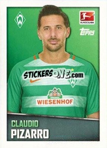 Sticker Claudio Pizarro - German Football Bundesliga 2016-2017 - Topps