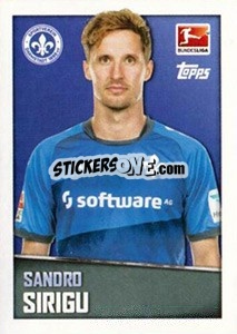 Sticker Sandro Sirigu - German Football Bundesliga 2016-2017 - Topps
