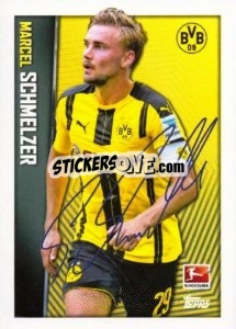 Sticker Marcel Schmelzer - Signature - German Football Bundesliga 2016-2017 - Topps
