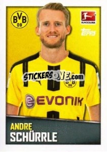 Sticker Andre Schürrle - German Football Bundesliga 2016-2017 - Topps