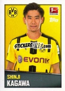 Sticker Shinji Kagawa - German Football Bundesliga 2016-2017 - Topps
