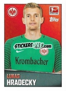 Sticker Lukas Hradecky - German Football Bundesliga 2016-2017 - Topps