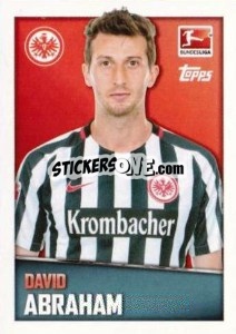 Sticker David Abraham - German Football Bundesliga 2016-2017 - Topps