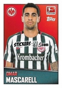 Sticker Omar Mascarell - German Football Bundesliga 2016-2017 - Topps