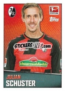 Cromo Julian Schuster - German Football Bundesliga 2016-2017 - Topps