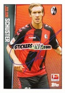 Sticker Julian Schuster - Signature - German Football Bundesliga 2016-2017 - Topps