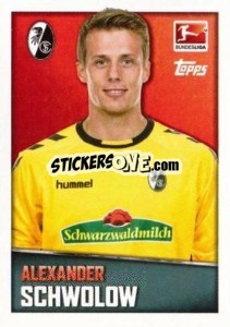 Cromo Alexander Schwolow - German Football Bundesliga 2016-2017 - Topps