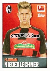 Cromo Florian Niederlechner - German Football Bundesliga 2016-2017 - Topps