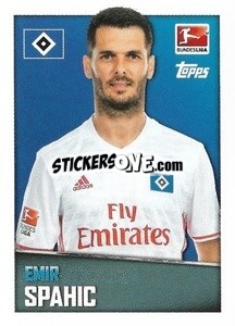 Sticker Emir Spahic - German Football Bundesliga 2016-2017 - Topps