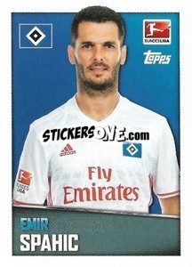 Cromo Emir Spahic - German Football Bundesliga 2016-2017 - Topps